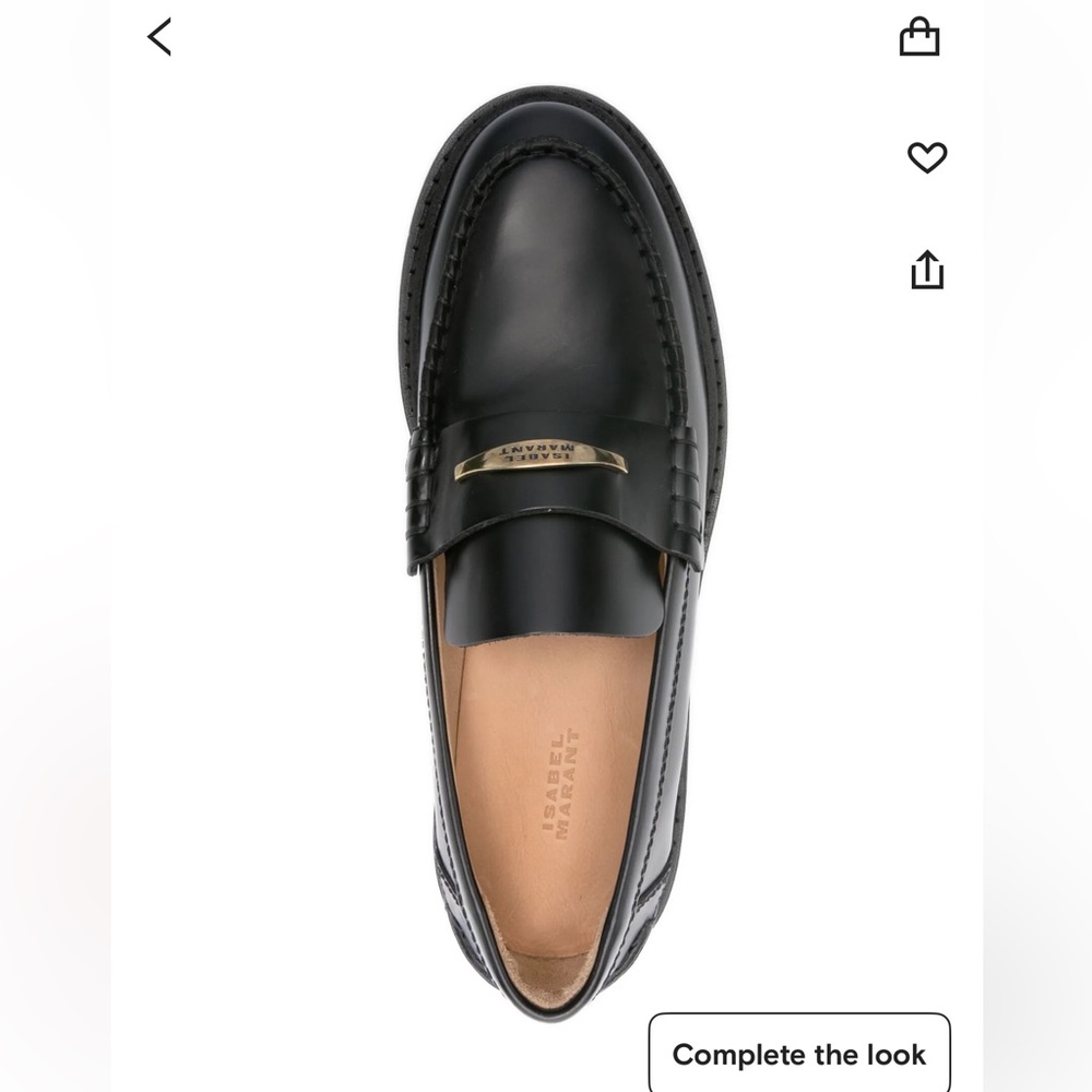 Isabel Marant Black Leather Loafers